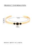 Brazalete minimalista redondo esmaltado de acero inoxidable