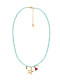 Collar de acero de titanio de estrella de mar, cuentas hechas a mano, cuentas redondas de piedra Natural, cadena de clavícula para vacaciones en la playa de verano