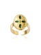 Anillo de banda vintage esmaltado de acero inoxidable