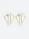 Pendientes de acero inoxidable triangulares geométricos de moda