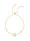 Pulsera ajustable minimalista Smiley de acero inoxidable