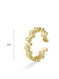 Anillo de banda minimalista irregular liso de acero inoxidable