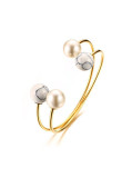 Pulsera de acero inoxidable turquesa blanca de moda