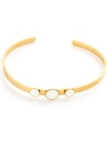 Brazalete minimalista redondo esmaltado de acero inoxidable