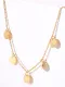 Collares redondos de cobre con estrella de moda chapada en oro de 18 k