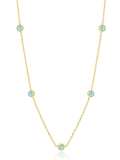 Collar minimalista de ojo malvado de esmalte de acero de titanio