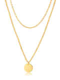 Collar minimalista de múltiples hebras con cruz de titanio