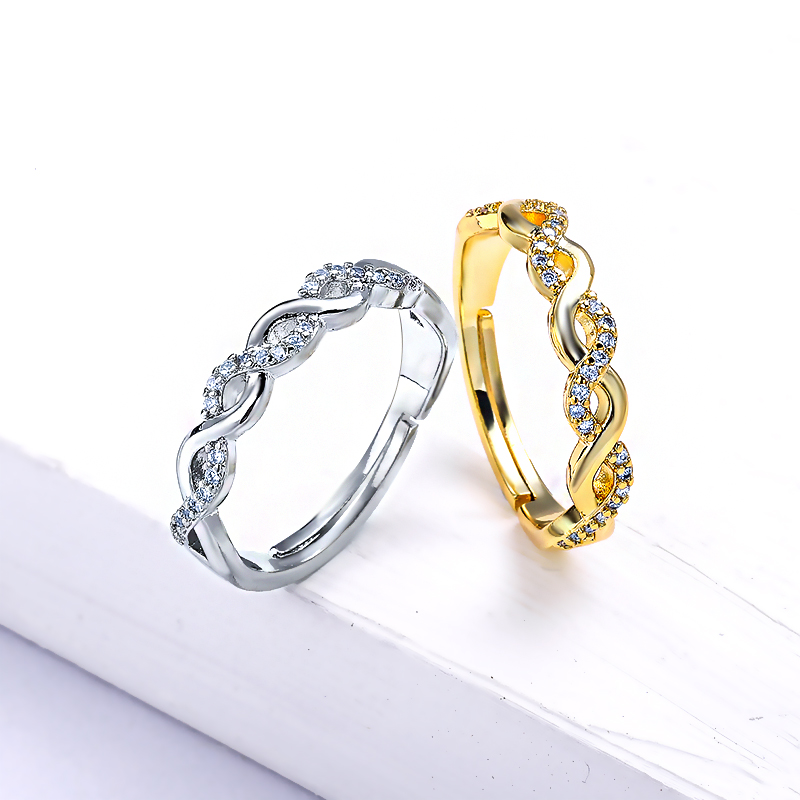 Anillo Infinity Micro Setting 18K Gold Filled