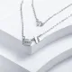 Collar con colgante de plata 925 geométrico pequeño simple