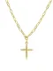 Collar minimalista de cruz de acero de titanio