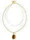 Collar de múltiples hebras vintage geométrico de ojo de tigre de acero de titanio