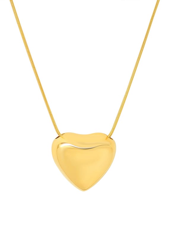 Collar minimalista de corazón de acero de titanio