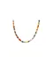 Collar con cuentas de bohemia geométrica de piedra natural de acero titanio