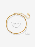 Tobillera minimalista irregular de acero titanio