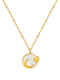 Collar minimalista de corazón de concha de acero de titanio