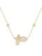 Collar minimalista de mariposa de concha de acero de titanio