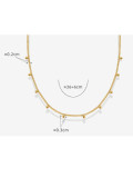 Collar minimalista redondo de acero titanio
