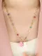 Collar lindo de oso de esmalte multicolor de resina de acero de titanio