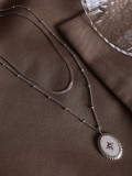 Titanio Acero inoxidable 316L Collar geométrico vintage de varias hebras con revestimiento electroforético resistente al agua