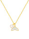 Collar minimalista de cola de pez de concha de acero de titanio