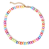 Nueva moda colorida flor perla collar pulsera conjunto venta al por mayor
