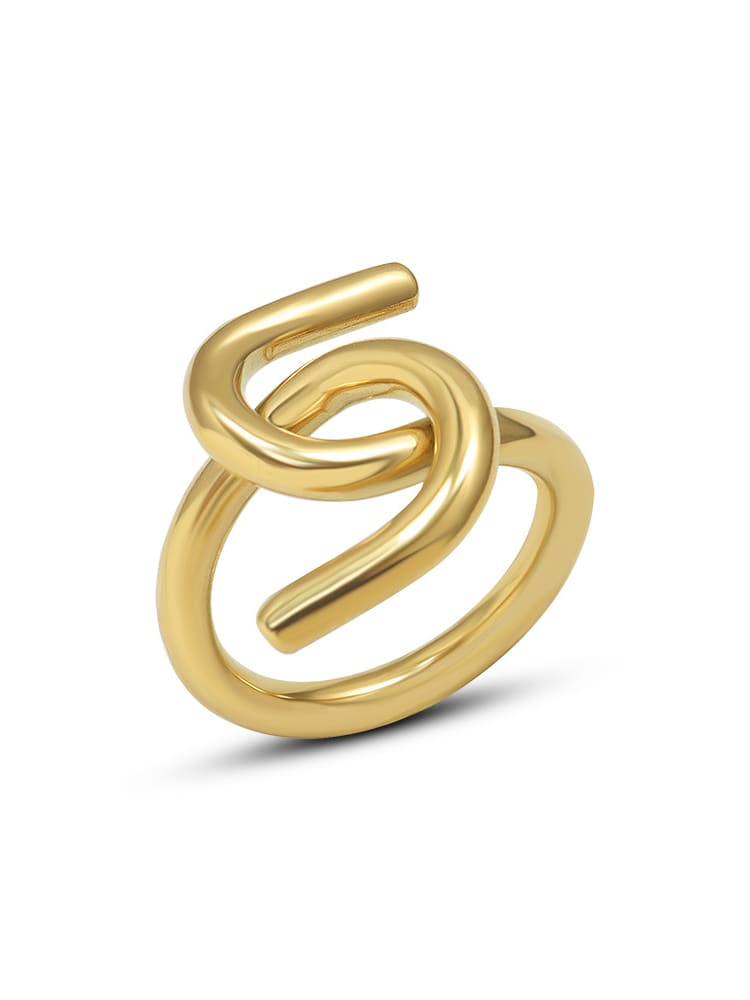 Anillo de banda vintage geométrico de acero de titanio