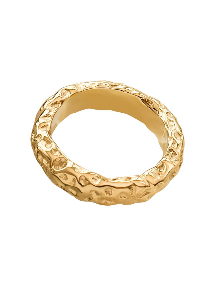 Anillo de banda de hip hop redondo de acero de titanio