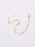 Collares de titanio con calabaza hueca simplista chapada en oro