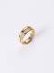 Anillo de banda minimalista redondo de titanio
