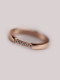 Anillo de diamantes de imitación de una sola línea simple