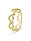 Anillo de acero inoxidable de encaje hueco fino