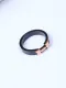 Moda Letras H Anillo Negro