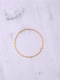 Titanio con brazalete redondo torcido simplista chapado en oro