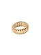 Anillo de banda minimalista geométrico de acero de titanio