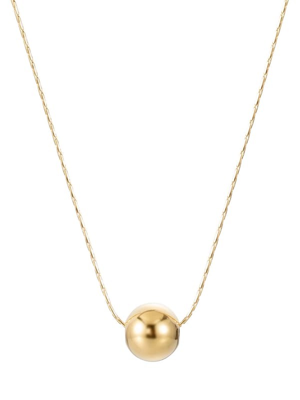 Collar minimalista de bolas redondas de acero inoxidable