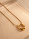 Collar con colgante en forma de U vintage de acero inoxidable
