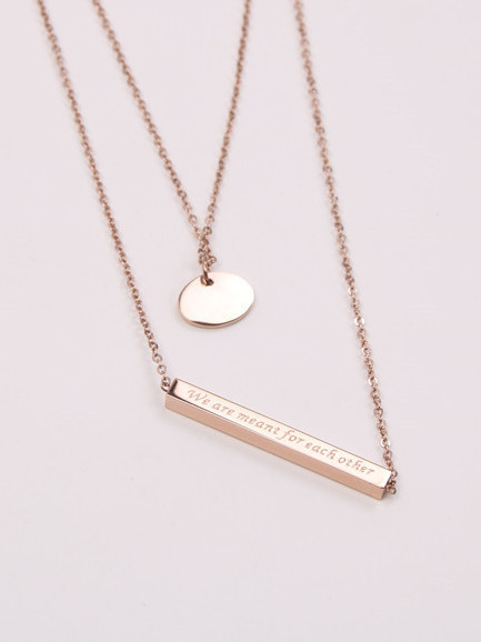 Collar Colgante Geométrico Líneas Dobles