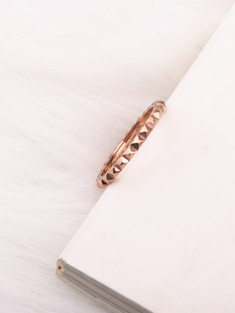 Anillo chapado en oro rosa budista retro