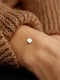 Pulsera minimalista redonda de acero inoxidable
