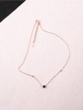 Collar de estilo simple chapado en oro rosa