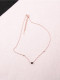 Collar de estilo simple chapado en oro rosa