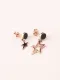 Pendientes colgantes de estrella de estilo coreano