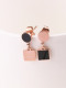Pendientes de temperamento simple cuadrado redondo