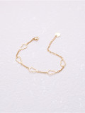 Collares de titanio con calabaza hueca simplista chapada en oro