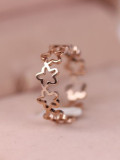 Anillo de apertura de moda de estrella hueca
