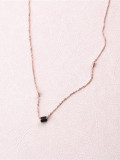 Collar de estilo simple chapado en oro rosa