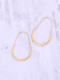 Titanio Con Personalidad Chapada En Oro Pendientes De Gancho Irregular