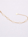 Collares de titanio con calabaza hueca simplista chapada en oro