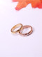 Anillo de titanio de moda con diamantes de imitación simples