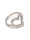 Anillo de banda minimalista de corazón de acero inoxidable